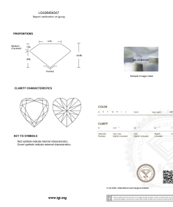 เพชรแท้ Lab Grown Diamond 2.03 กะรัต น้ำ 100 เกรด VS1 EX EX N พร้อมเซอร์ IGI (1CER624)