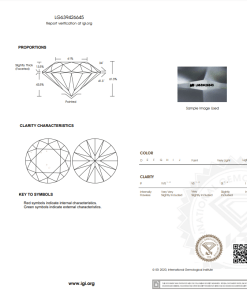 เพชรแท้ Lab Grown Diamond 1.51 กะรัต น้ำ 96 เกรด VS2 EX EX EX N พร้อมเซอร์ IGI (1CER739)