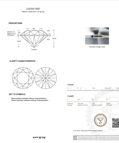 เพชรแท้ Lab Grown Diamond 1.51 กะรัต น้ำ 100 เกรด VVS2 H&A EX EX N พร้อมเซอร์ IGI (1CER741)