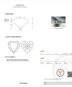 เพชรแท้ Lab Grown Diamond 3.02 กะรัต น้ำ 100 เกรด VS2 EX EX N พร้อมเซอร์ IGI (1CER750)