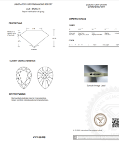เพชรแท้ Lab Grown Diamond 1.04 กะรัต น้ำ 98 เกรด VS2 EX EX N พร้อมเซอร์ IGI (1CER753)