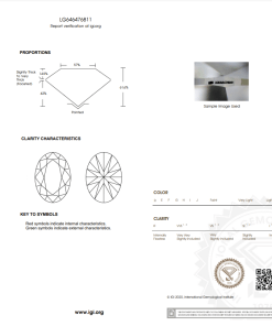 เพชรแท้ Lab Grown Diamond 1.00 กะรัต น้ำ 100 เกรด VVS1 EX EX N พร้อมเซอร์ IGI (1CER757)