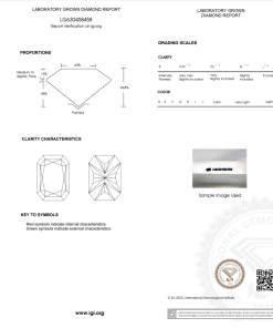 เพชรแท้ Lab Grown Diamond 1.04 กะรัต น้ำ 100 เกรด VVS2 EX EX N พร้อมเซอร์ IGI (1CER767)