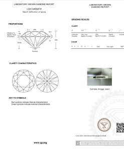 เพชรแท้ Lab Grown Diamond 5.20 กะรัต น้ำ 95 เกรด VS2 H&A EX EX N พร้อมเซอร์ IGI (1CER772)