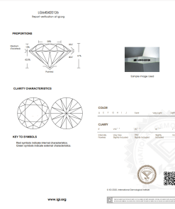 เพชรแท้ Lab Grown Diamond 3.08 กะรัต น้ำ 100 เกรด VS2 H&A EX EX N พร้อมเซอร์ IGI (1CER785)
