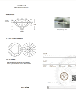 เพชรแท้ Lab Grown Diamond 2.10 กะรัต น้ำ 100 เกรด VVS2 H&A EX EX N พร้อมเซอร์ IGI (1CER796)