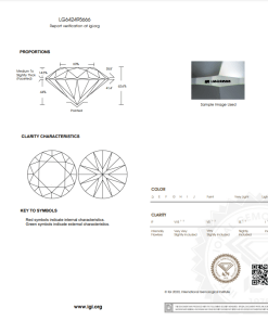 เพชรแท้ Lab Grown Diamond 1.50 กะรัต น้ำ 98 เกรด VVS2 H&A EX EX N พร้อมเซอร์ IGI (1CER803)