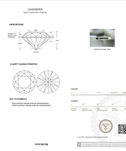 เพชรแท้ Lab Grown Diamond 1.00 กะรัต น้ำ 97 เกรด VS2 EX EX EX N พร้อมเซอร์ IGI (1CER807)