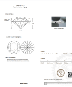 เพชรแท้ Lab Grown Diamond 1.00 กะรัต น้ำ 98 เกรด VVS2 EX EX EX N พร้อมเซอร์ IGI (1CER811)