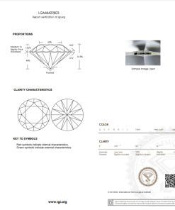 เพชรแท้ Lab Grown Diamond 1.00 กะรัต น้ำ 98 เกรด VVS2 EX EX EX N พร้อมเซอร์ IGI (1CER812)