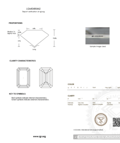 เพชรแท้ Lab Grown Diamond 1.03 กะรัต น้ำ 100 เกรด VVS2 EX EX N พร้อมเซอร์ IGI (1CER964)