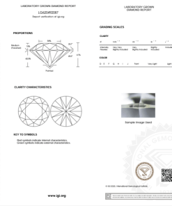 เพชรแท้ Lab Grown Diamond 3.00 กะรัต น้ำ 98 เกรด VS2 ID EX EX N พร้อมเซอร์ IGI (1CER1005)