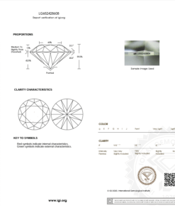 เพชรแท้ Lab Grown Diamond 5.01 กะรัต น้ำ 98 เกรด VS2 ID EX EX N พร้อมเซอร์ IGI (1CER997)