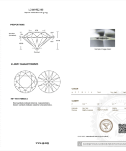 เพชรแท้ Lab Grown Diamond 2.05 กะรัต น้ำ 100 เกรด VVS2 ID EX EX N พร้อมเซอร์ IGI (1CER1014)