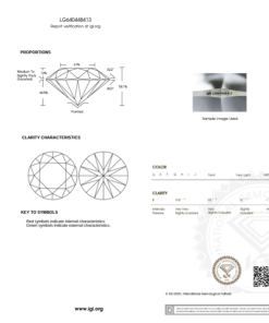 เพชรแท้ Lab Grown Diamond 2.01 กะรัต น้ำ 100 เกรด VS2 EX EX EX N พร้อมเซอร์ IGI (1CER904)