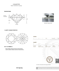 เพชรแท้ Lab Grown Diamond 1.09 กะรัต น้ำ 100 เกรด VVS2 ID EX EX N พร้อมเซอร์ IGI (1CER1042N)