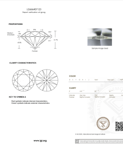 เพชรแท้ Lab Grown Diamond 1.05 กะรัต น้ำ 100 เกรด VVS2 ID EX EX N พร้อมเซอร์ IGI (1CER1046N)