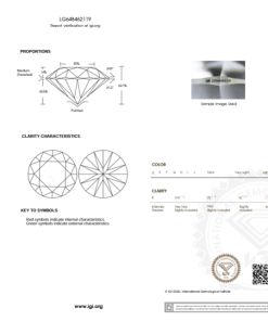 เพชรแท้ Lab Grown Diamond 1.04 กะรัต น้ำ 100 เกรด VS2 ID EX EX N พร้อมเซอร์ IGI (1CER1116)