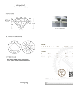 เพชรแท้ Lab Grown Diamond 1.00 กะรัต น้ำ 100 เกรด VS2 EX EX EX N พร้อมเซอร์ IGI (1CER1117)