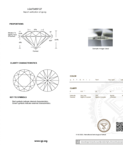 เพชรแท้ Lab Grown Diamond 1.00 กะรัต น้ำ 100 เกรด VS1 EX EX EX N พร้อมเซอร์ IGI (1CER1114)