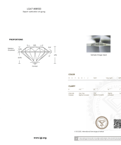 เพชรแท้ Lab Grown Diamond 1.00 กะรัต น้ำ 100 เกรด VVS2 ID EX EX N พร้อมเซอร์ IGI (1CER1152)