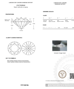 เพชรแท้ Lab Grown Diamond 5.01 กะรัต น้ำ 97 เกรด VS2 EX EX EX N พร้อมเซอร์ IGI (1CER1257)