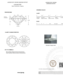 เพชรแท้ Lab Grown Diamond 5.07 กะรัต น้ำ 97 เกรด VS2 ID EX EX N พร้อมเซอร์ IGI (1CER1255)