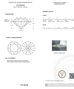 เพชรแท้ Lab Grown Diamond 3.04 กะรัต น้ำ 96 เกรด VS2 ID EX EX N พร้อมเซอร์ IGI (1CER1260)