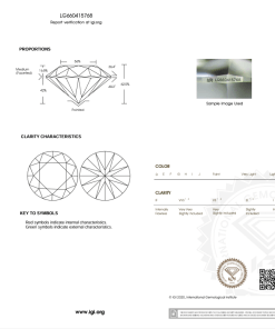 เพชรแท้ Lab Grown Diamond 1.50 กะรัต น้ำ 100 เกรด VVS2 EX EX EX N พร้อมเซอร์ IGI (1CER1286)