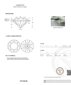 เพชรแท้ Lab Grown Diamond 1.07 กะรัต น้ำ 100 เกรด VVS2 ID EX EX N พร้อมเซอร์ IGI (1CER1295)