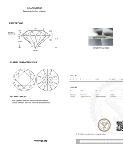 เพชรแท้ Lab Grown Diamond 1.50 กะรัต น้ำ 100 เกรด VVS2 EX EX EX N พร้อมเซอร์ IGI (1CER1287)