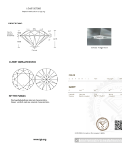 เพชรแท้ Lab Grown Diamond 1.03 กะรัต น้ำ 100 เกรด VVS2 ID EX EX N พร้อมเซอร์ IGI (1CER1296)