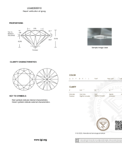 เพชรแท้ Lab Grown Diamond 1.02 กะรัต น้ำ 98 เกรด VS2 ID EX EX N พร้อมเซอร์ IGI (1CER1293)